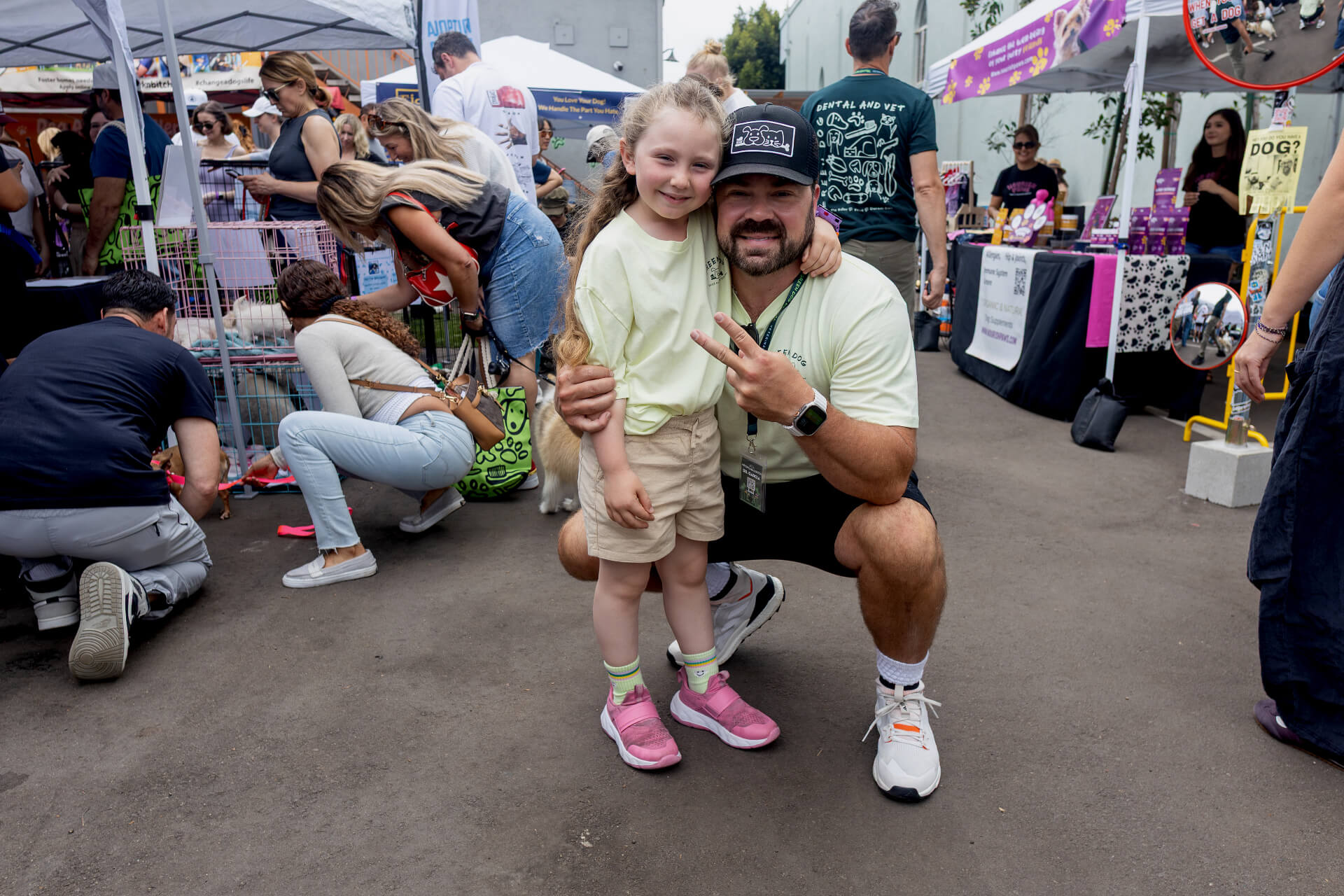 Pets and attendees at the Green Dog Venice Adoptapalooza