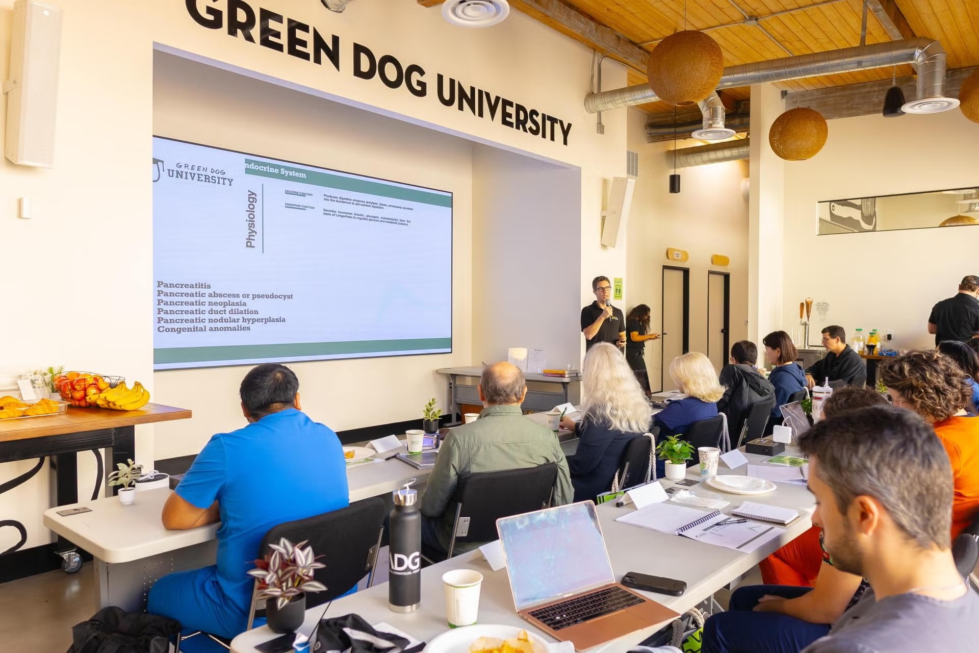 Veterinary professionals in a training lecture for the Western University rotating internship program in Sherman Oaks